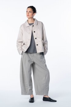 Additional picture of Ecru Cotton Lyocell Moleskin Trousers