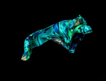 Additional picture of Long Silk Scarf 'Mara' Gold