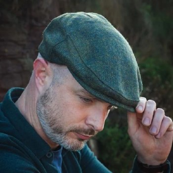 Additional picture of Irish Tweed Cap Dark Green