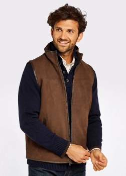 Additional picture of Dunhill Leather Gilet Walnut Brown