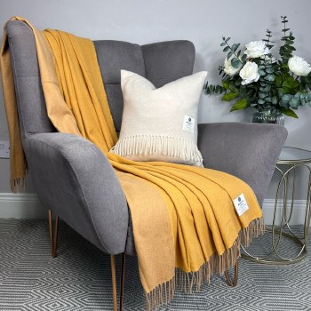 Additional picture of Cashmere Throw Sun and Sand