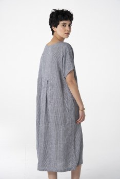 Additional picture of Picante-Red Striped Irish Linen Dress