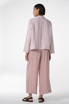 Additional picture of Picante-Red Striped Irish Linen Trousers
