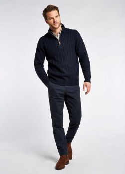 Additional picture of Cronin Zip Neck Navy Sweater