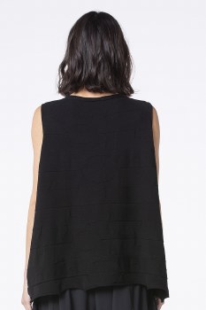 Additional picture of Black Viscose Knit Vest