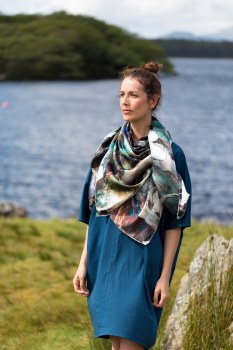 Additional picture of Large Square Silk Scarf Feileacan