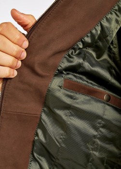 Additional picture of Dunhill Leather Gilet Walnut Brown
