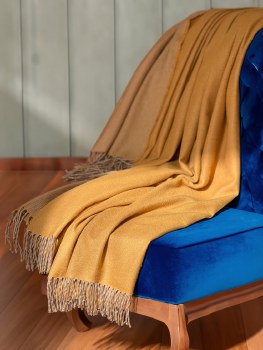 Additional picture of Cashmere Throw Sun and Sand