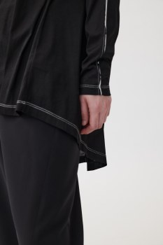 Additional picture of Black Long Sleeve Top with Contrast Seams