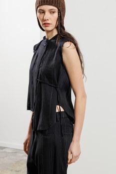 Additional picture of Black Pinstripe Trousers