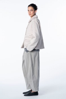 Additional picture of Ecru Cotton Lyocell Moleskin Trousers