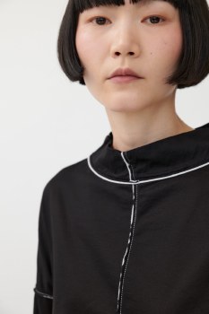 Additional picture of Black Long Sleeve Top with Contrast Seams