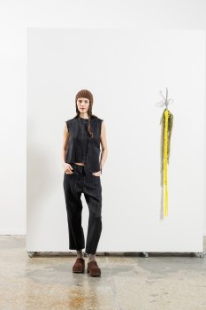 Additional picture of Black Pinstripe Trousers