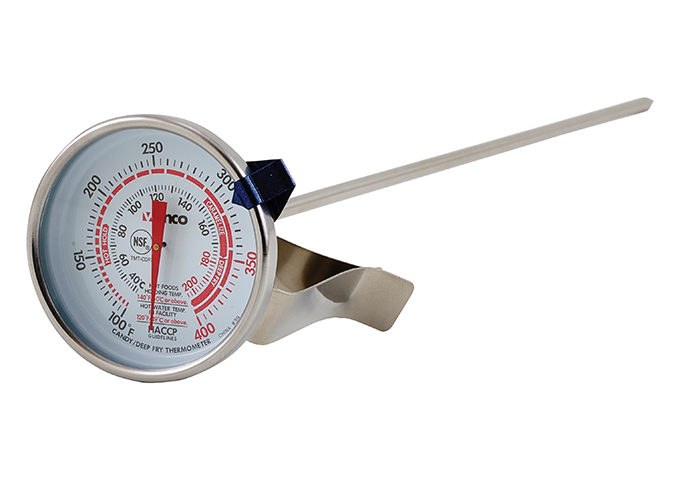 Deep Fry Thermometer with 12 Stainless Steel Food Grade Probe and Clip