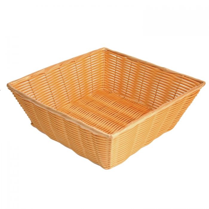 Thunder Group PLBN1313T Plastic Woven Basket, Square, 13&quot;