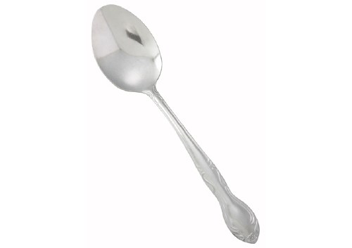 Winco 0004-10 8 3/8" Tablespoon with 18/0 Stainless Grade, Elegance Pattern, 12/Box