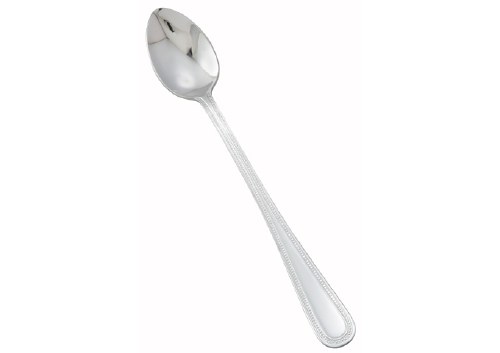 Winco 0005-02 7 1/8" Iced Tea Spoon with 18/0 Stainless Grade, Dots Pattern, 12/Box