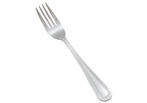 Winco 0005-06 6 1/4" Salad Fork with 18/0 Stainless Grade, Dots Pattern, 12/Box