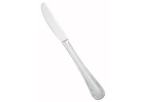 CAC 3008-08 Stainless Steel Dinner Knife, Dots Pattern, 8-3/4" Length, Pack of 12
