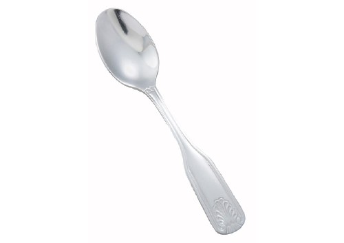 Winco 0006-09 4 5/8" Demitasse Spoon with 18/0 Stainless Grade, Toulouse Pattern, 12/Box