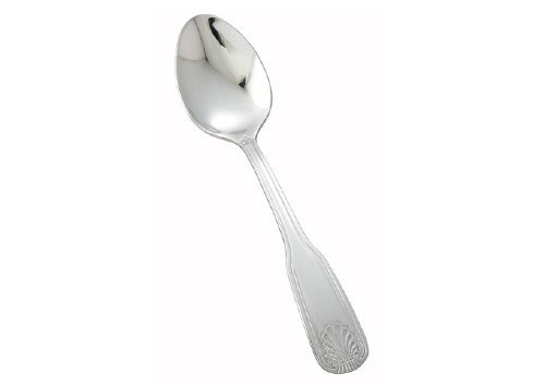 Winco 0006-10 8 1/4" Tablespoon with 18/0 Stainless Grade, Toulouse Pattern, 12/Box