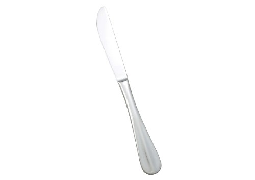 Winco 0034-08 9" Dinner Knife with 18/8 Stainless Grade, Stanford Pattern, 12/Box