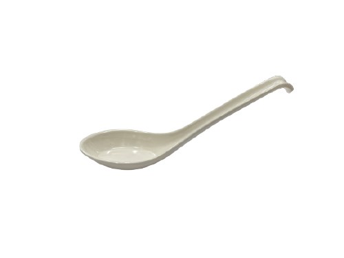 Fuji 023/I Asian Melamine Soup Spoons, 6.25" Length, Ivory, Box of 60
