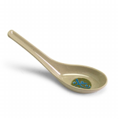 Fuji 026/M  Asian Melamine Soup Spoon, 5.5" Length, Green China, Box of 60
