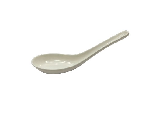 Fuji 026/I Asian Melamine Soup Spoons, 5.5" Length, Ivory, Box of 60