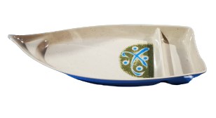 Fuji 10/M Asian Melamine Boat, 10" Length x 4" Width, Green China, Box of 6