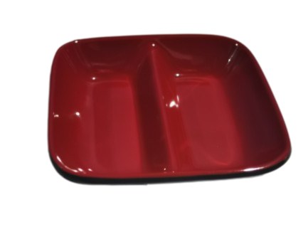 SAUCE DISH 3.5" BK/RD 48 PC