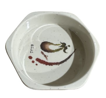 Fuji 317/E Asian Melamine Hexagonal Sauce Dish, 3.75" Diameter, Hexagon, Eggplant, Box of 24