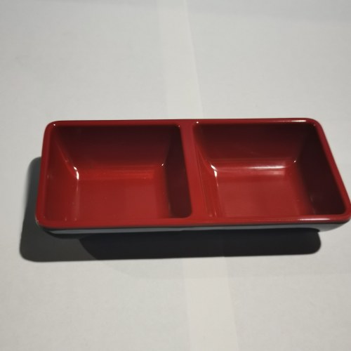 SAUCE DISH 5.75 BK/RD 24/192