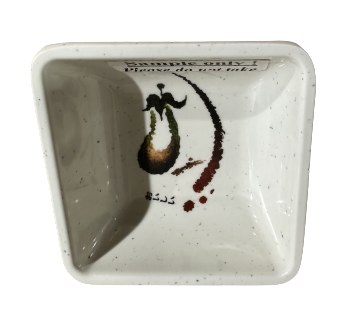 Fuji 334/E Asian Melamine Sauce Dish, 3" Length, Eggplant, Box of 24