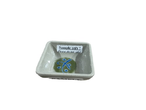 Fuji 334/M Asian Melamine Square Sauce Dish, 3" Length, Green China, Box of 24