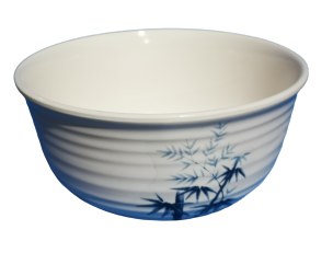 Fuji 657A/BZ Asian Melamine Bowl, 6.5" Diameter, Blue Bamboo, Box of 5