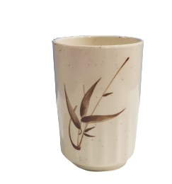 Fuji 719W/J Asian Melamine Tea Cup, 2.75" Diameter, Brown Bamboo, Box of 12