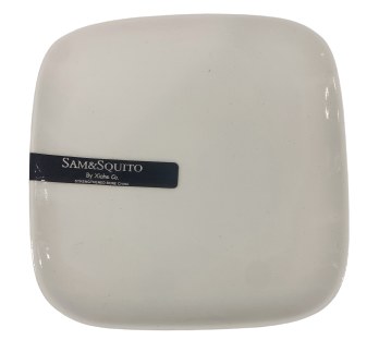 PLATE 4-1/2"SQ.WHITE,10/120