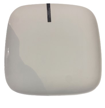 PLATE,WH PORCE 10.25"SQ,6/18