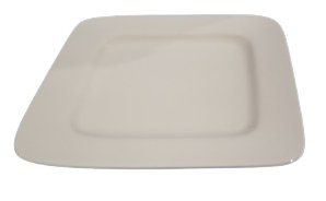 PLATE, 7" RHOMBUS, WHITE,10/40