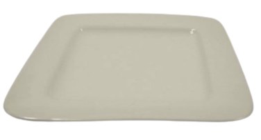 PLATE,8.5" RHOMBUS, WHITE,4/24
