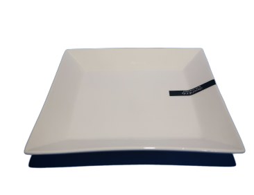 WHITE PLATE, 8.25"SQ, 4/24