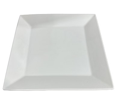 WHITE PLATE, 10.5"SQ, 3PC