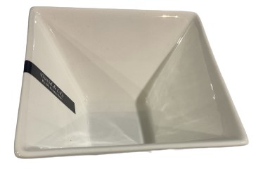 BOWL, 5"SQ, WT, 6/36