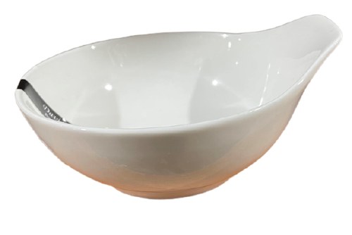4" White Porcelain Bowl with Handle