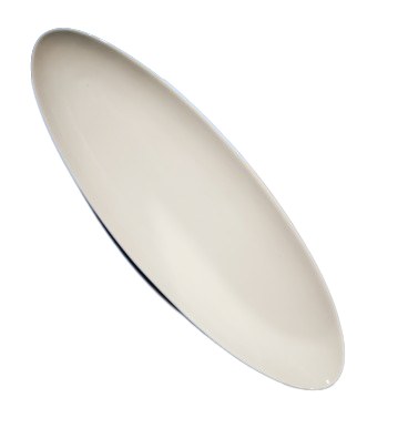 19.75" White Oval Porcelain Plate