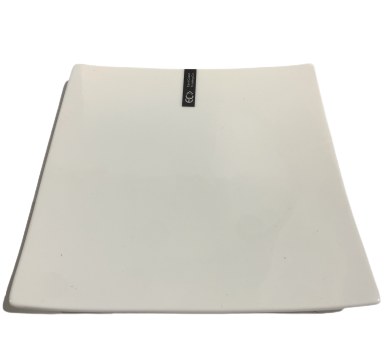 PLATE WHITE 8.25"SQ,4PC/BOX