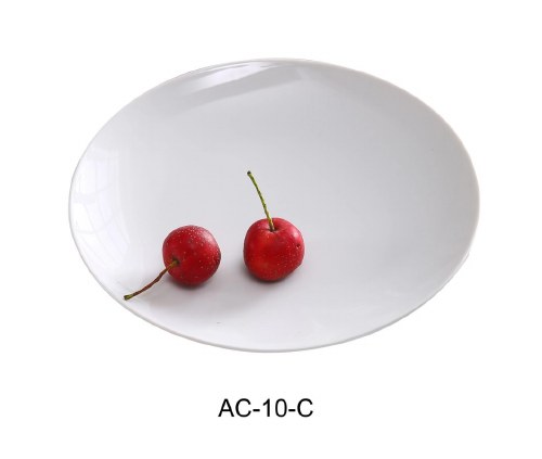 Yanco AC-10-C Porcelain Coupe Plate, ABCO, Round, White, 10" Diameter, Box of 6