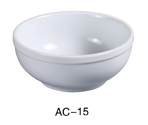 Yanco AC-15 Porcelain Nappie Bowl, ABCO, 5" Diameter, 12 Oz, Case of 36