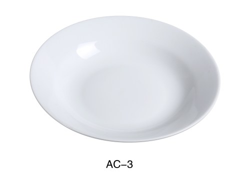 Yanco AC-3 Porcelain Soup Plate, ABCO, Round, White, 10 Oz, Box of 6